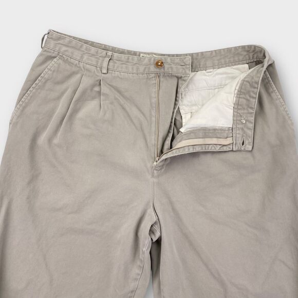 VINTAGE Banana Republic Safari Pants Mens 38x30 Khaki Twill Relaxed Trousers - Picture 7 of 16
